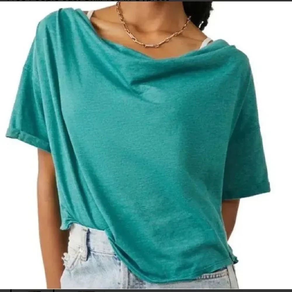 Free People Just Chill Tee in Cypress